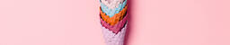 Colorful Ice Cream Cones Stacked  image 1