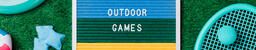 Outdoor Games Letter Board with Game Supplies on Grass  image 4