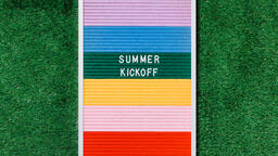 Summer Kickoff Letter Board on Grass  image 3