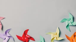 Pinwheels on Gray Background  image 15