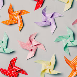 Pinwheels on Gray Background  image 13