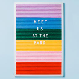 Meet Us at the Park Letter Board on Blue Background  image 3