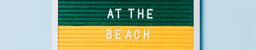 Meet Us at the Beach Letter Board on Blue Background  image 1