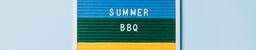 Summer BBQ Letter Board on Blue Background  image 1