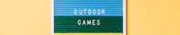 Outdoor Games Letter Board on Yellow Background  image 4