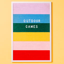 Outdoor Games Letter Board on Yellow Background  image 5