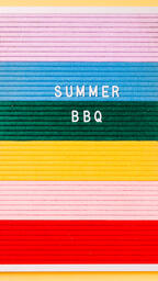 Summer BBQ Letter Board on Yellow Background  image 2