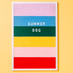 Summer BBQ Letter Board on Yellow Background  image 5