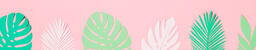 Tropical Paper Leaves on Pink Background  image 3