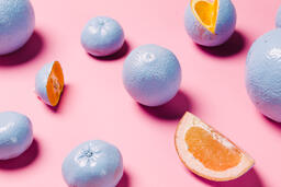 Blue Citrus on Pink Background  image 10