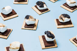 S'mores Scattered on Blue Background  image 29