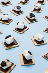 S'mores Scattered on Blue Background  image 14