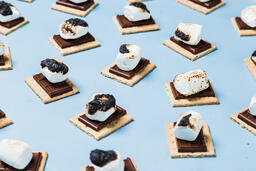 S'mores Scattered on Blue Background  image 13