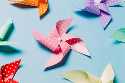 Pinwheels on Blue Background  image 3