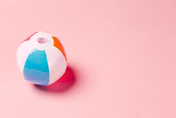 Beach Ball on Pink Background  image 2