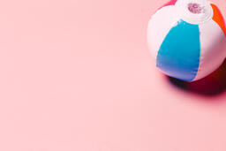 Beach Ball on Pink Background  image 3