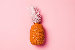 Colorful Pineapple on Pink Background  image 3