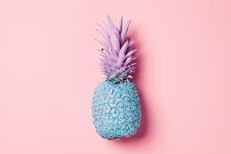 Colorful Pineapple on Pink Background  image 22
