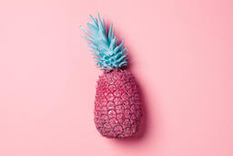 Colorful Pineapple on Pink Background  image 2