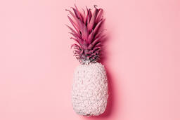 Colorful Pineapple on Pink Background  image 7