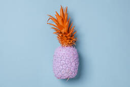 Colorful Pineapple on Blue Background  image 26