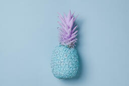 Colorful Pineapple on Blue Background  image 23