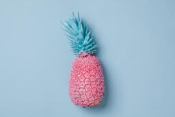 Colorful Pineapple on Blue Background  image 13