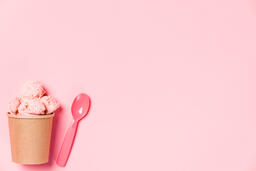 Carton of Strawberry Ice Cream with a Pink Spoon  image 5