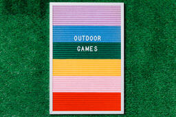 Outdoor Games Letter Board on Grass  image 4