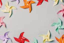 Pinwheels on Gray Background  image 5