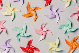 Pinwheels on Gray Background  image 11