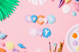 Painting Sea Shells on Pink Background  image 7