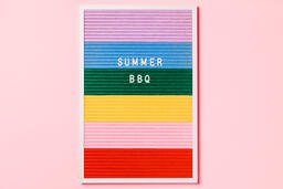 Summer BBQ Letter Board on Pink Background  image 3