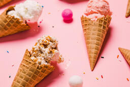 Ice Cream Cones on Pink Background  image 12