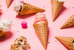 Ice Cream Cones on Pink Background  image 21