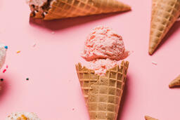Ice Cream Cones on Pink Background  image 13