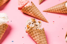 Ice Cream Cones on Pink Background  image 22