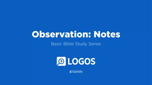 4. Observation: Notes
