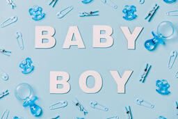BABY BOY Surrounded by Blue Items  image 2
