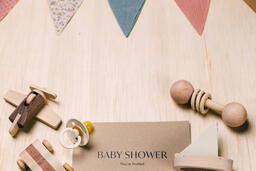 Baby Shower Invitation with Wooden Toys  image 3
