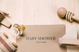 Baby Shower Invitation with Wooden Toys  image 5