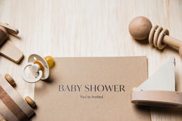 Baby Shower Invitation with Wooden Toys  image 4