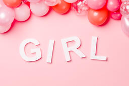 GIRL with Pink Confetti  image 1