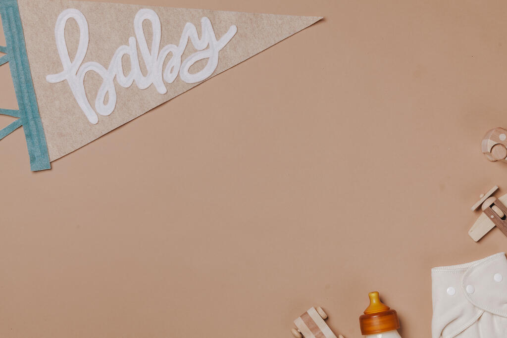 Baby Pennant Flag with Baby Items large preview