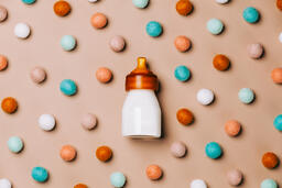 Baby Bottle Surrounded by Felt Polka-Dots  image 3