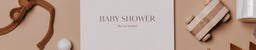 Pink Baby Shower Invitation Surrounded by Baby Items  image 34