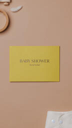 Pink Baby Shower Invitation Surrounded by Baby Items  image 40
