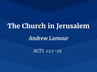 The Church in Jerusalem