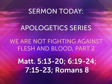 OCTOBER Sunday Worship- Apologetics Series