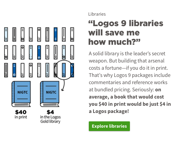 Logos 9 Libraries will save me how much?